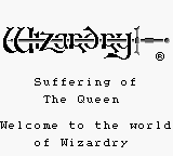 Wizardry Gaiden (english translation) Title Screen